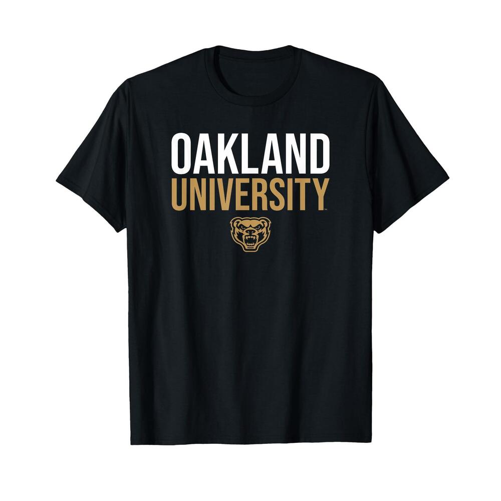 Oakland University Golden Grizzlies Stacked TShirt